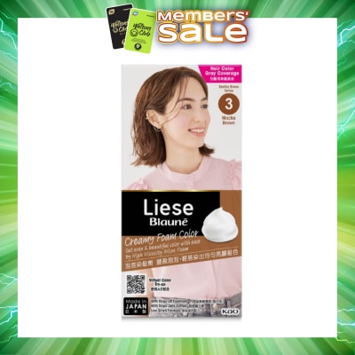 LIESE - Blauné Creamy Foam Color #3 Mocha Brown 108ml
