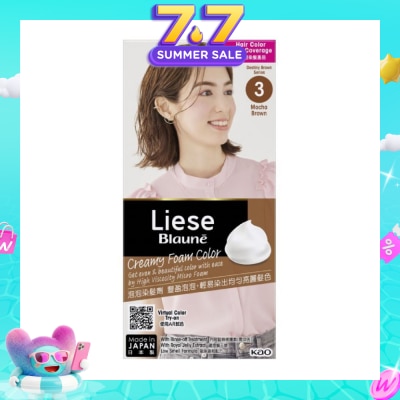 LIESE - Blauné Creamy Foam Color #3 Mocha Brown 108ml