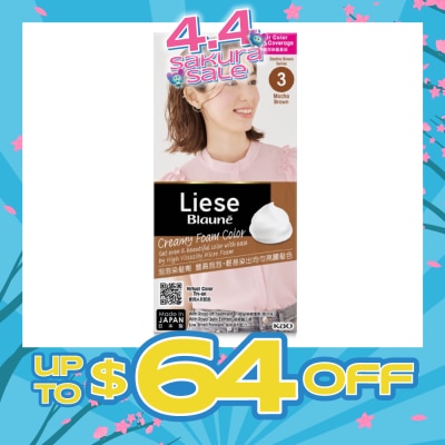 LIESE - Blaune Creamy Foam Color Mocha Brown (Easy Foam Format Hair Colorant That Allows Convenient And Even Gray Hair Coverage With A Non Drip Foam Formula) 108ml