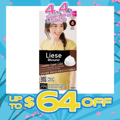 LIESE - Blaune Creamy Foam Color Dark Brown (Easy Foam Format Hair Colorant That Allows Convenient And Even Gray Hair Coverage With A Non Drip Foam Formula) 108ml