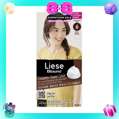 LIESE - Blauné Creamy Foam Color #6 Dark Brown 108ml