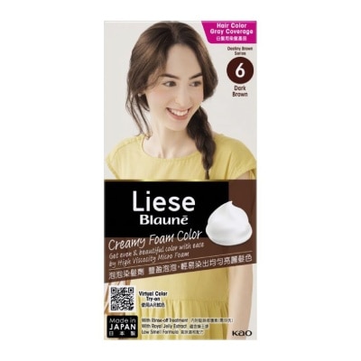 LIESE - Blauné Creamy Foam Color #6 Dark Brown 108ml