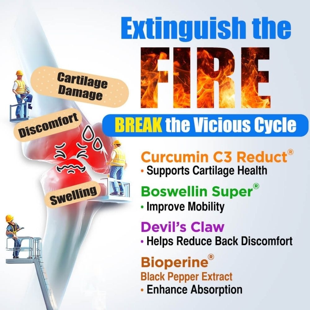 FlexC MAX EX Veggie capsule (Turmeric Curcumin C3 & Boswellia Extract with Anti-Inflammatory for Joint & Body Discomfort) 60s