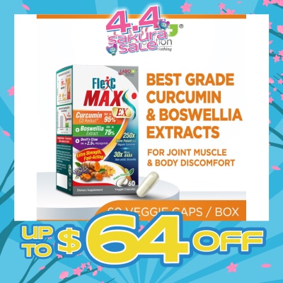 LABO NUTRITION - FlexC Max EX Dietary Supplement Veggie Capsule (Turmeric Curcumin C3 & Boswellia Extract With Anti-Inflammatory For Joint Muscle & Body Discomfort)