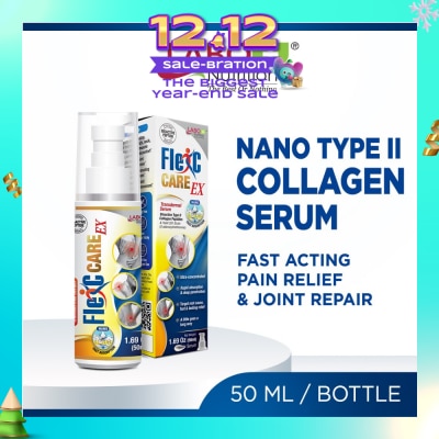 LABO NUTRITION Flexc Care EX Topical Type II Collagen Peptide Serum (Fast And Long Lasting Pain Relief For Knee, Joint, Muscle, Shoulder, Neck, Back Ache, Arthritis And Anti Inflammatory) 50ml
