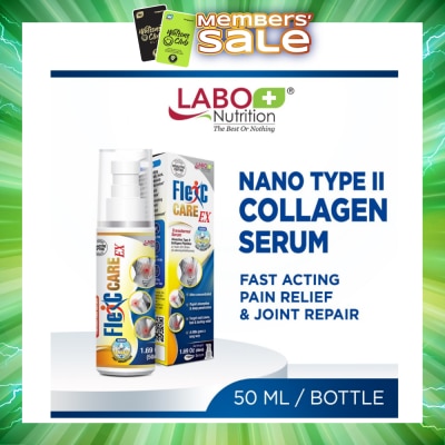 LABO NUTRITION - Flexc Care EX Topical Type II Collagen Peptide Serum (Fast And Long Lasting Pain Relief For Knee, Joint, Muscle, Shoulder, Neck, Back Ache, Arthritis And Anti Inflammatory) 50ml