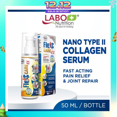 LABO NUTRITION Flexc Care EX Topical Type II Collagen Peptide Serum (Fast And Long Lasting Pain Relief For Knee, Joint, Muscle, Shoulder, Neck, Back Ache, Arthritis And Anti Inflammatory) 50ml