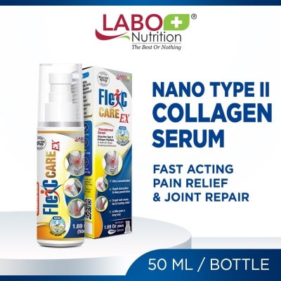 LABO NUTRITION Flexc Care EX Topical Type II Collagen Peptide Serum (Fast And Long Lasting Pain Relief For Knee, Joint, Muscle, Shoulder, Neck, Back Ache, Arthritis And Anti Inflammatory) 50ml