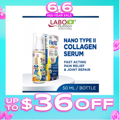 LABO NUTRITION - Flexc Care EX Topical Type II Collagen Peptide Serum (Fast And Long Lasting Pain Relief For Knee, Joint, Muscle, Shoulder, Neck, Back Ache, Arthritis And Anti Inflammatory) 50ml