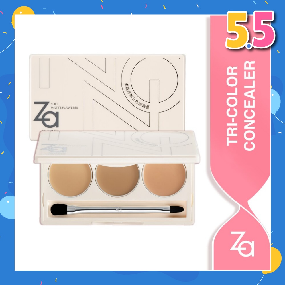 Tricolor Concealer (Addresses Dark Circles, Blemishes, Spots, Laugh Lines And Restoring A Flawless, Natural Look) 4.5g