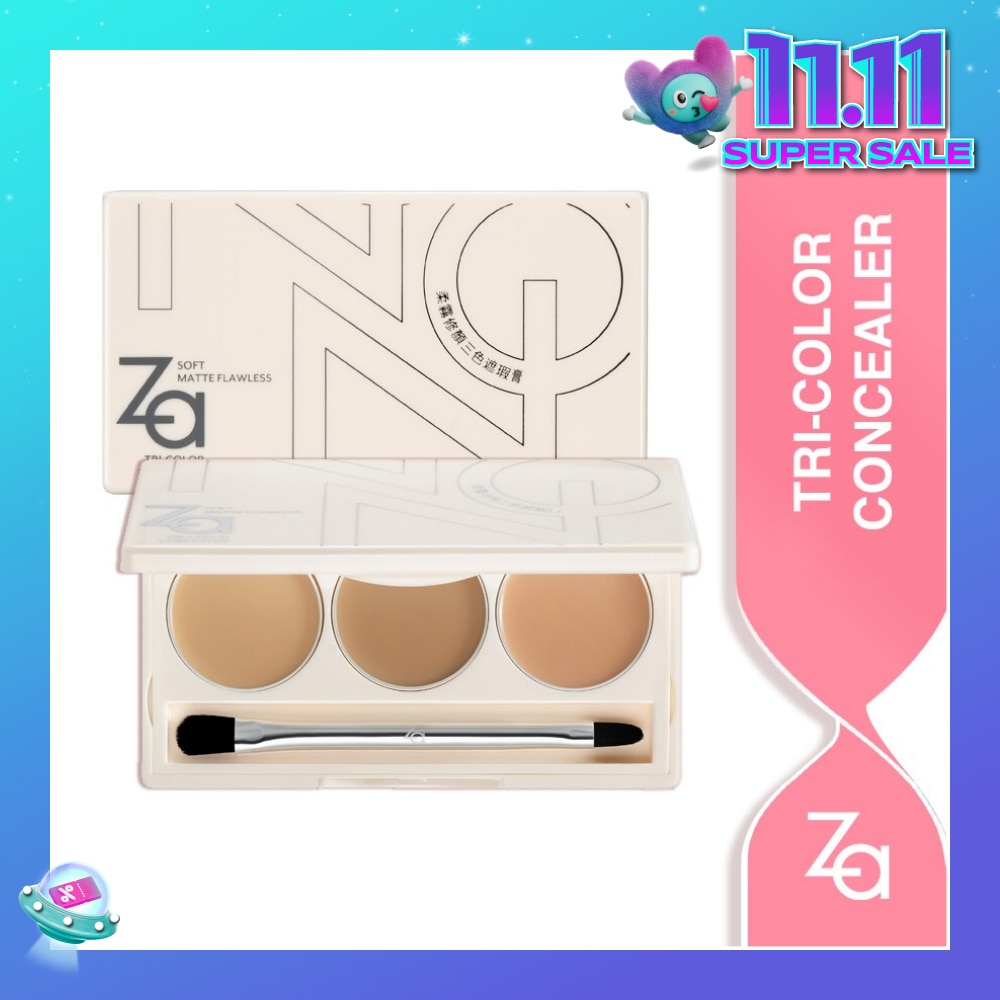 Tricolor Concealer (Addresses Dark Circles, Blemishes, Spots, Laugh Lines And Restoring A Flawless, Natural Look) 4.5g (Expiry: Jul`2026)