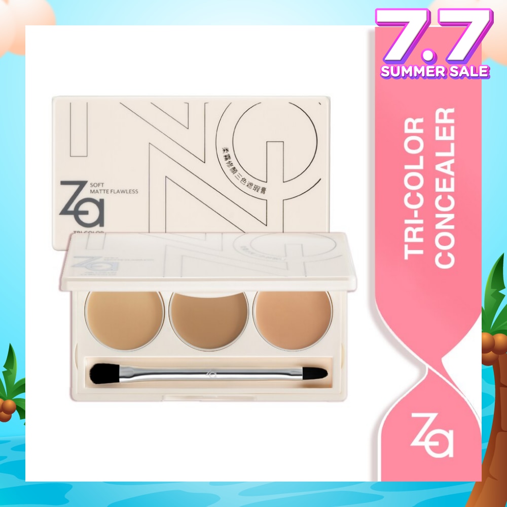 Tricolor Concealer (Addresses Dark Circles, Blemishes, Spots, Laugh Lines And Restoring A Flawless, Natural Look) 4.5g