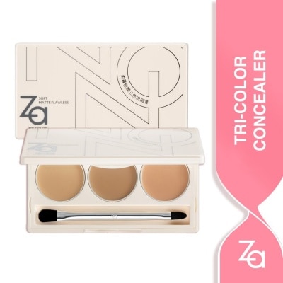 ZA Tricolor Concealer (Addresses Dark Circles, Blemishes, Spots, Laugh Lines And Restoring A Flawless, Natural Look) 4.5g