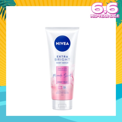 NIVEA Extra Bright Body Serum, Premium Fragrance Miracle Sweet (Sweet Pear) 320ml