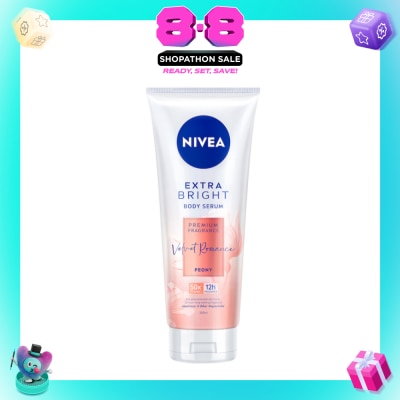 NIVEA - Extra Bright Body Serum, Premium Fragrance Velvet Romance (Peony) 320ml