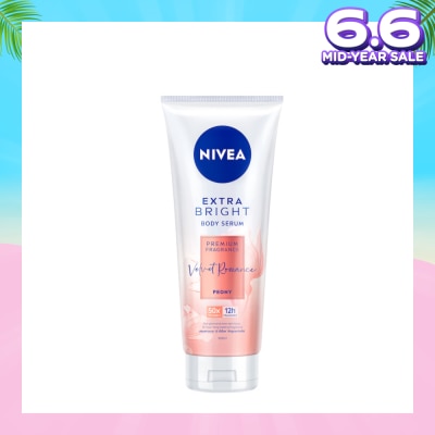 NIVEA Extra Bright Body Serum, Premium Fragrance Velvet Romance (Peony) 320ml