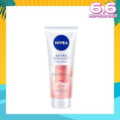 NIVEA Extra Bright Body Serum, Premium Fragrance Velvet Romance (Peony) 320ml