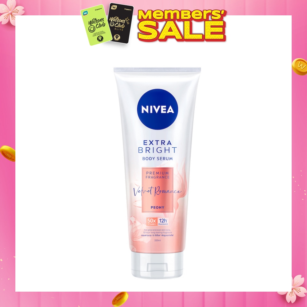 Extra Bright Body Serum, Premium Fragrance Velvet Romance (Peony) 320ml