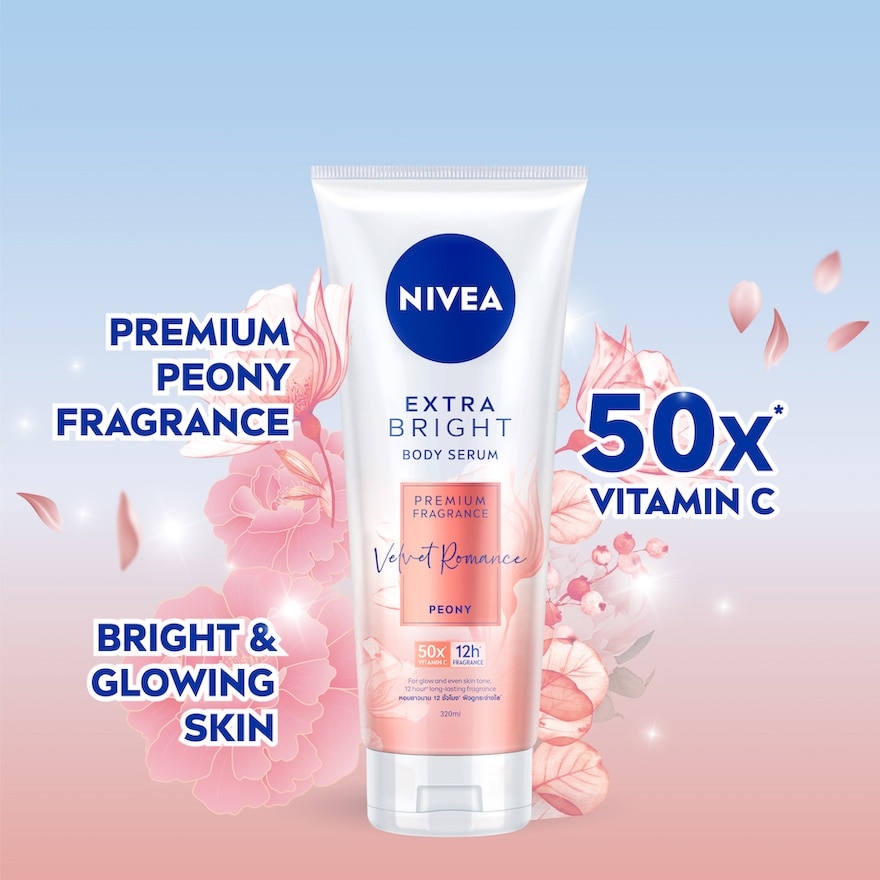 Extra Bright Body Serum, Premium Fragrance Velvet Romance (Peony) 320ml