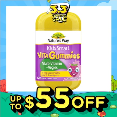 NATURES WAY Kids Smart Vita Gummies Multivitamin + Vegies 120s