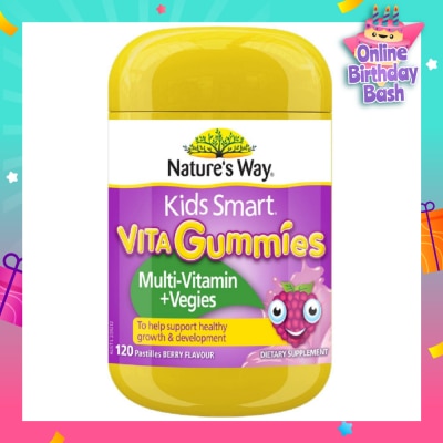 NATURES WAY Kids Smart Vita Gummies Multivitamin + Vegies 120s