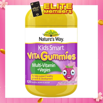 NATURES WAY Kids Smart Vita Gummies Multivitamin + Vegies 120s