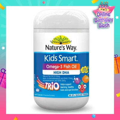 NATURES WAY Kids Smart Omega-3 Fish Oil Trio 60s