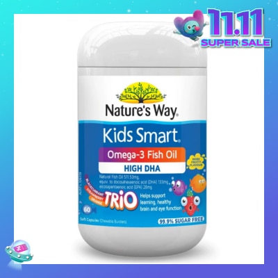 NATURES WAY Kids Smart Omega-3 Fish Oil Trio 60s