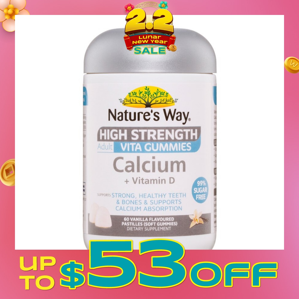 Adult Vita Gummies Sugar Free Calcium + Vitamin D 65s (Expiry: Sep`2026)
