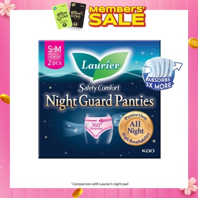 LAURIER Safety Comfort Night Guard Panties M (Prevent Leakage, High Breathability) 2s