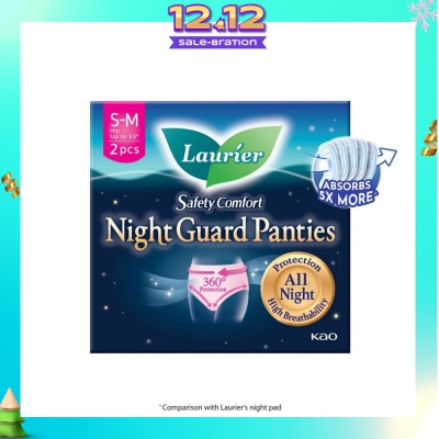 LAURIER Safety Comfort Night Guard Panties M (Prevent Leakage, High Breathability) 2s
