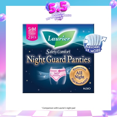 LAURIER - Safety Comfort Night Guard Panties M (Prevent Leakage, High Breathability) 2s