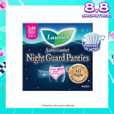 LAURIER Safety Comfort Night Guard Panties M (Prevent Leakage, High Breathability) 2s