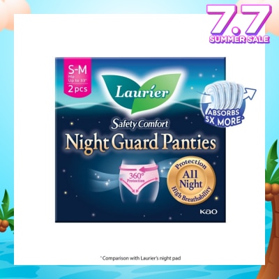 LAURIER Safety Comfort Night Guard Panties M (Prevent Leakage, High Breathability) 2s