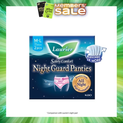 LAURIER - Safety Comfort Night Guard Panties L (Prevent Leakage, High Breathability) 2s