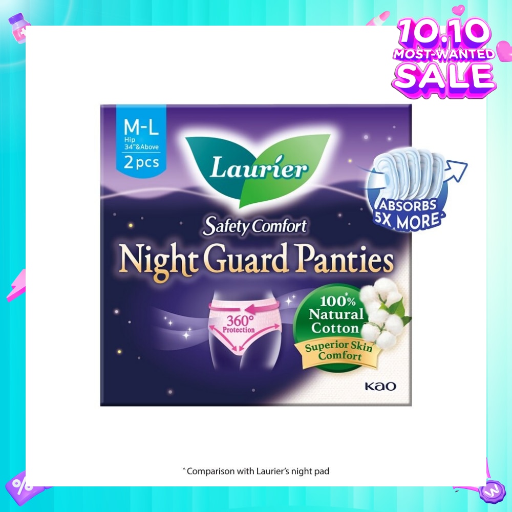 Safety Comfort Night Guard Panties L (100% Cotton) 2s
