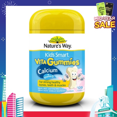 NATURES WAY Kids Smart Vita Gummies Calcium + Vit D 120s
