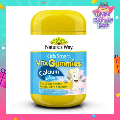 NATURES WAY Kids Smart Vita Gummies Calcium + Vit D 120s