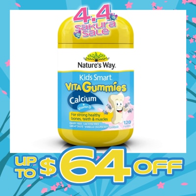 NATURES WAY - Kids Smart Vita Gummies Calcium + Vit D 120s