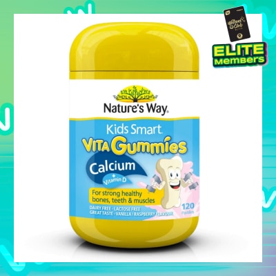 NATURES WAY Kids Smart Vita Gummies Calcium + Vit D 120s