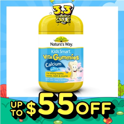 NATURES WAY Kids Smart Vita Gummies Calcium + Vit D 120s