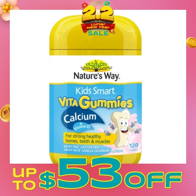 NATURES WAY Kids Smart Vita Gummies Calcium + Vit D 120s
