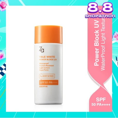 ZA Uv Block Spf50 Pa (Uv Protection With Water And Sweat Resistance, Lightweight, Breathable And Non Sticky) 50ml