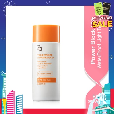 ZA Uv Block Spf50 Pa (Uv Protection With Water And Sweat Resistance, Lightweight, Breathable And Non Sticky) 50ml