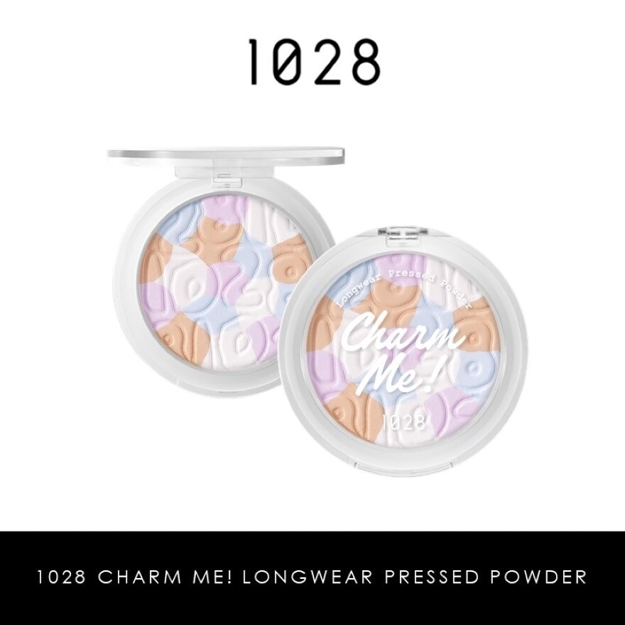 Charmme Longwear Pressed Powder (Absorbs Excess Sebum, Blurs Pores, Sets Makeup) 5.5g
