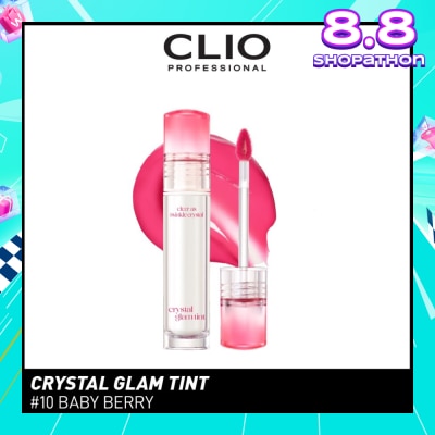 CLIO Crystal Glam Tint 10 Baby Berry 3.4g (Expiry: Oct`2025)