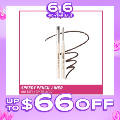 PERIPERA - Speedy Pencil Liner 01 Melloy Black 0.14g