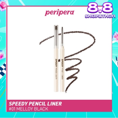 PERIPERA Speedy Pencil Liner 01 Melloy Black 0.14g