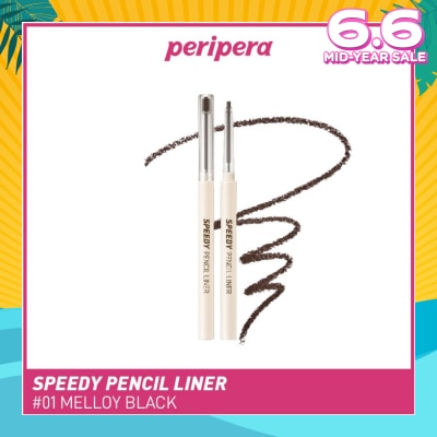 PERIPERA Speedy Pencil Liner 01 Melloy Black 0.14g