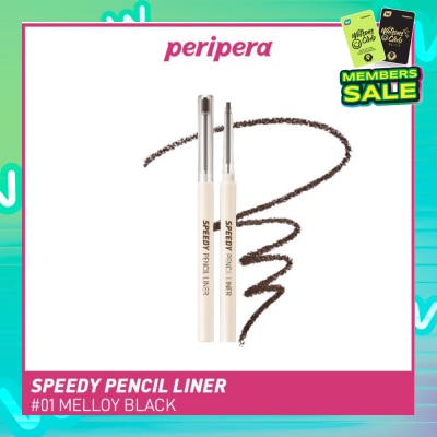 PERIPERA Speedy Pencil Liner 01 Melloy Black 0.14g